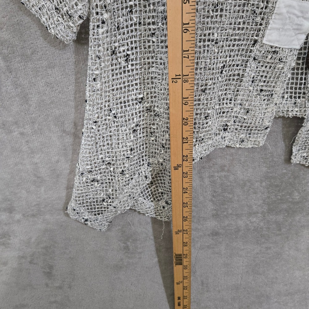 Serengeti Open Knit Cardigan XL Neutral Boho Coastal Layer Top Lagenlook Resort - Picture 5 of 6